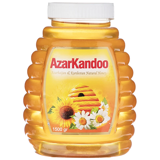 عسل آذرکندو ۱۵۰۰گرم عسل طبیعی آذرکندو - 1.5 کیلوگرم - تصویر 1